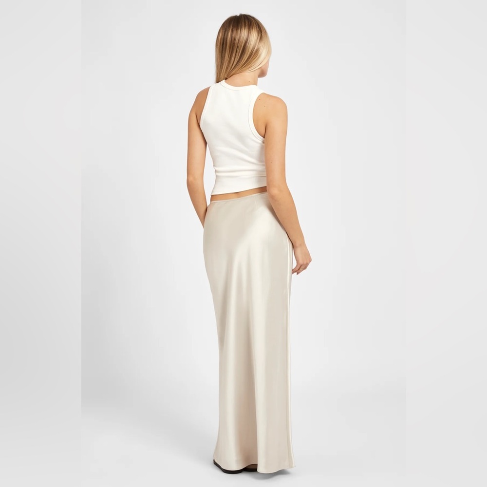 BOA SATIN MID RISE MAXI SKIRT - Picture 2 of 6